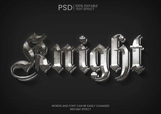 Steel Gothic Text Effect