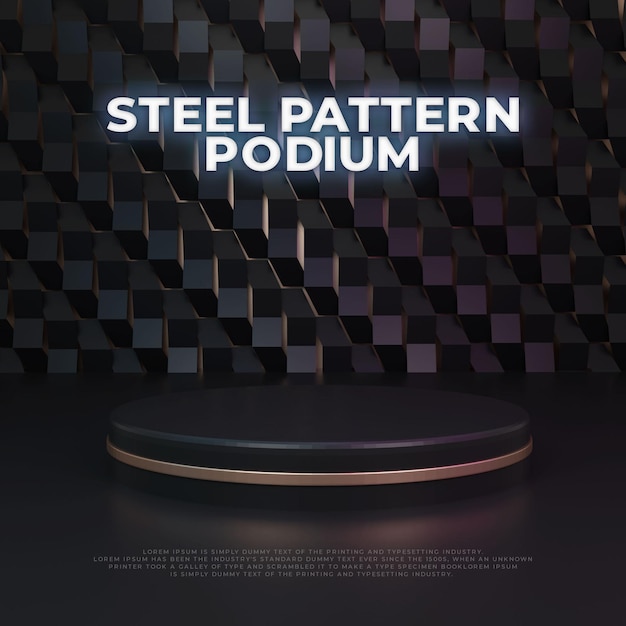 Steel  pattern podium product display
