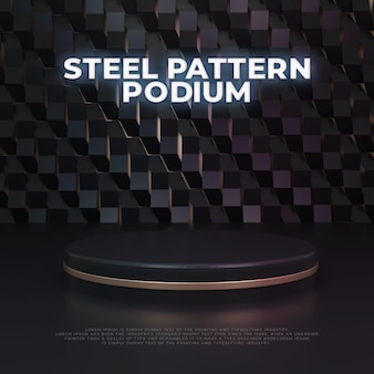 Steel  pattern podium product display