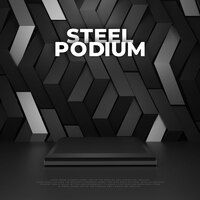 Steel siver pattern podium product display