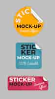 Free PSD stickers mock up