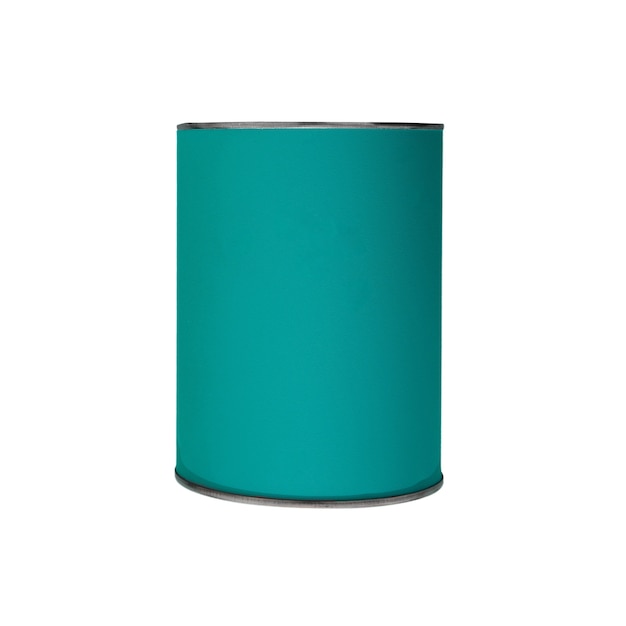 Still life of colorful paint can isolated