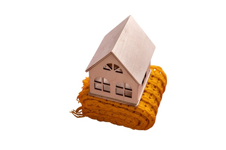 Free PSD still life of cozy house with warm clothing