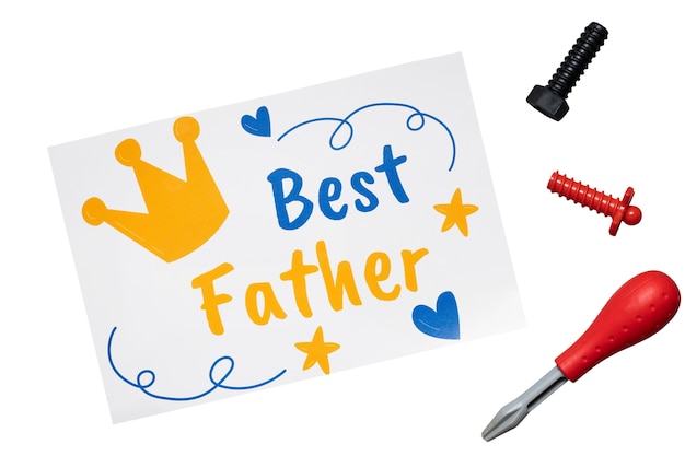 Free PSD still life of father's day card