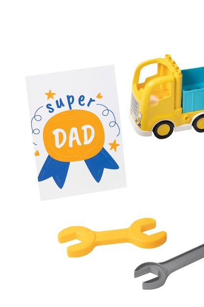 Free PSD still life of father's day card