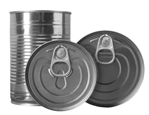 still life of food can isolated