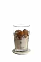 Free PSD still life of iced coffee isolated