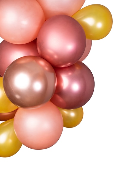 Natura morta di palloncini metallici