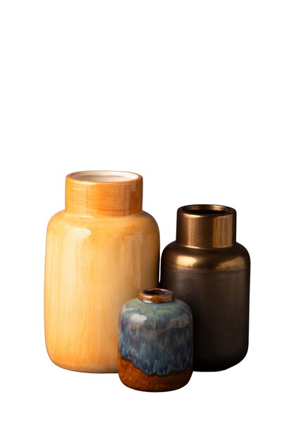 Still life of modern vase isolated
