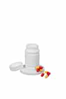 Free PSD still life of pill box isolated