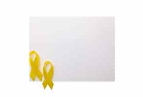 Free PSD still life of yellow ribbon