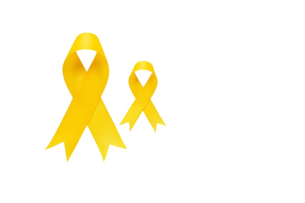 Free PSD still life of yellow ribbon