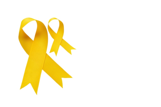 Free PSD still life of yellow ribbon