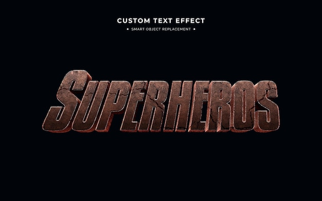 Free PSD stone movie 3d text style effect