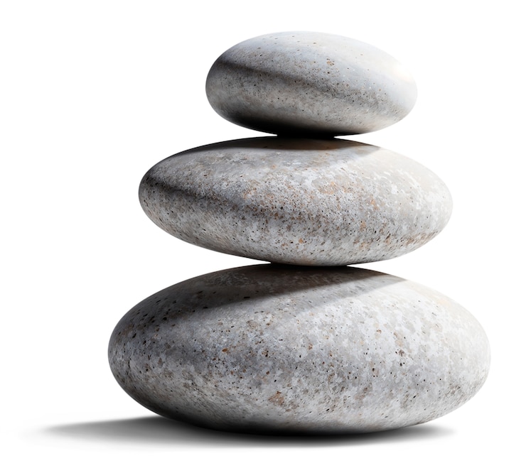 Free PSD stone pile isolated