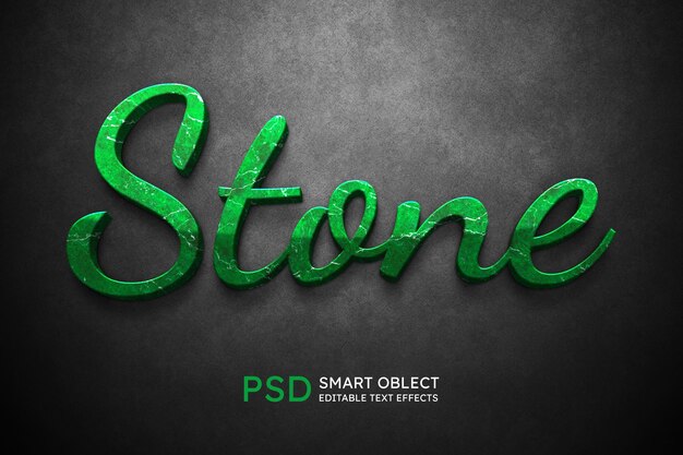 Stone text style effect