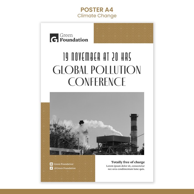 Free PSD stop climate change poster