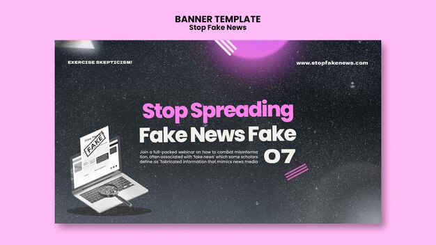 stop fake news banner template