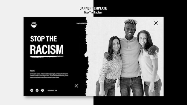 Stop Racism Banner Template – Download PSD Templates for Free
