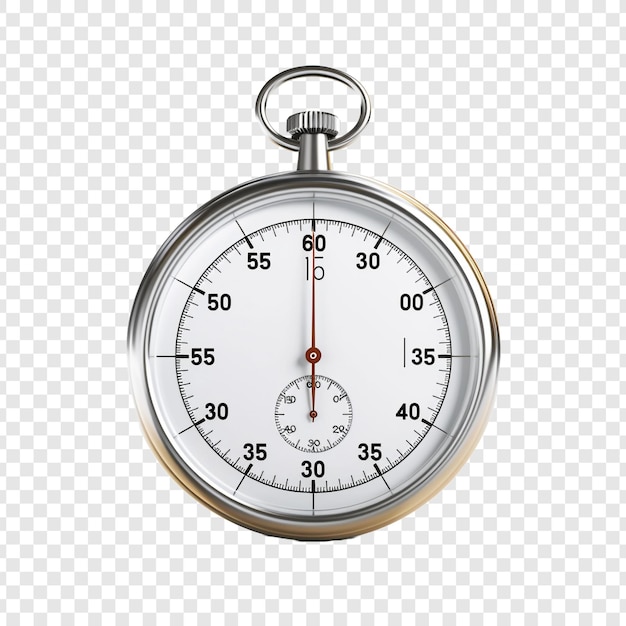 Free PSD stopwatch isolated on transparent background