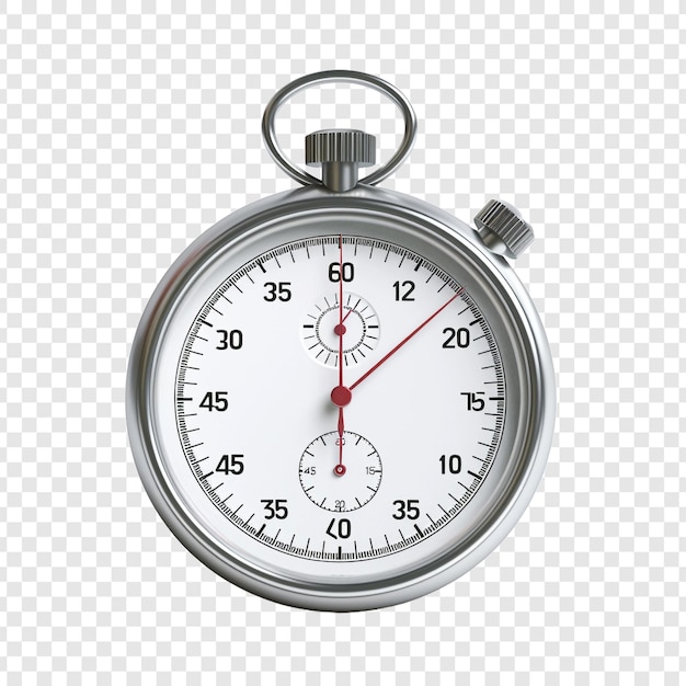 Free PSD stopwatch isolated on transparent background