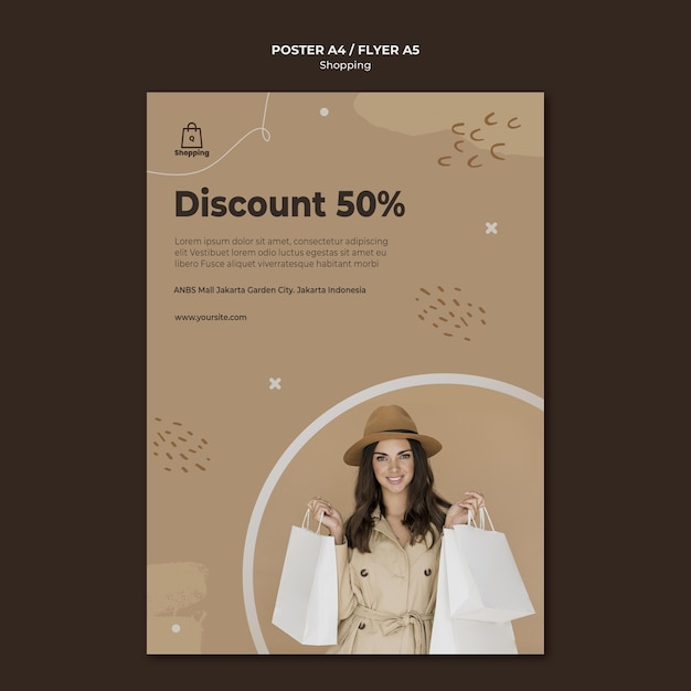 Free PSD store sale flyer template