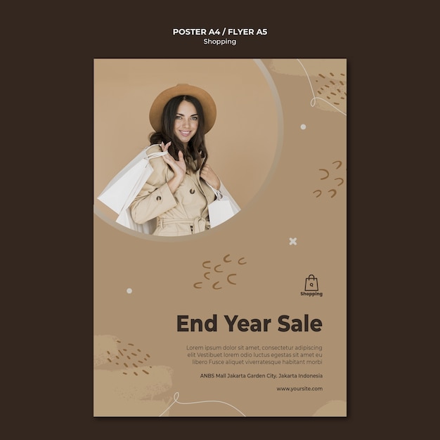 Free PSD store sale poster template