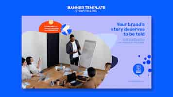 Free PSD storytelling banner template with photo