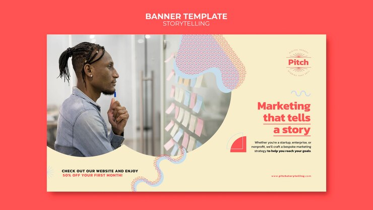 Free PSD storytelling banner template