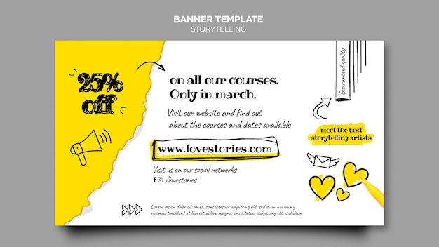 storytelling course banner template
