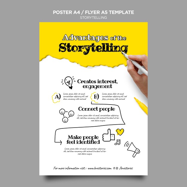 Storytelling flyer template
