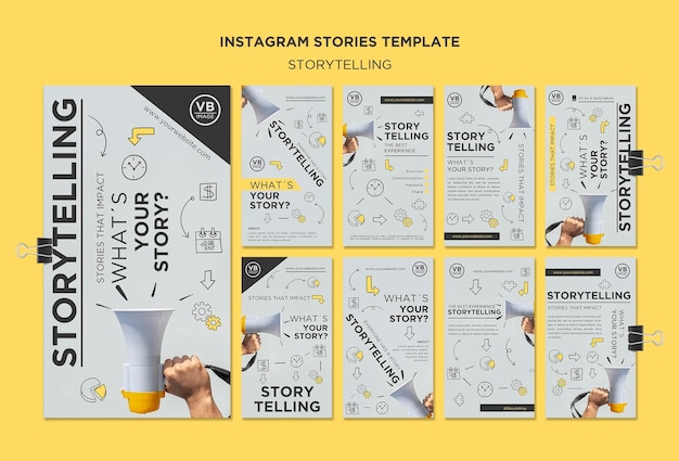 Modello di storie di instagram di storytelling