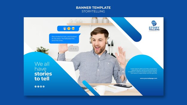 Storytelling for marketing banner template