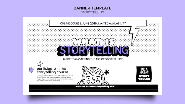 PSD gratuito storytelling per modello di banner di marketing