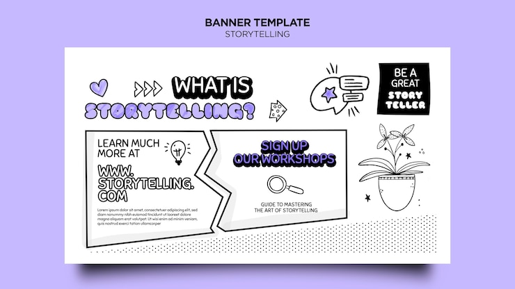 Free PSD storytelling for marketing banner template