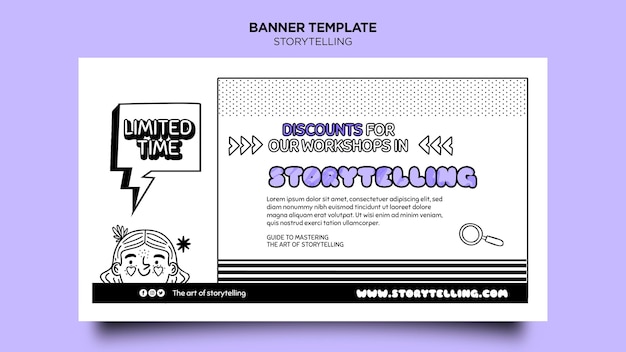 Free PSD storytelling for marketing banner template