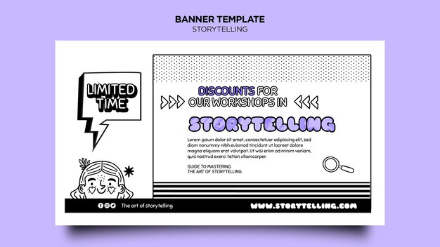 Storytelling for marketing banner template