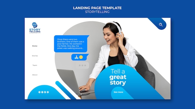 Storytelling for marketing landing page