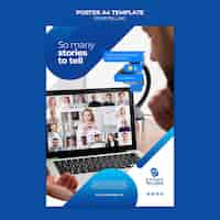 PSD gratuito storytelling per il modello di stampa di marketing