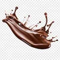 Free PSD a stream of melted chocolate isolated on transparent background