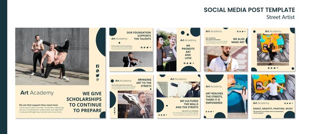 Street artist concept social media post template