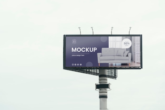 Street billboard display mock-up