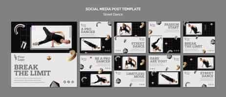 Free PSD street dance instagram posts