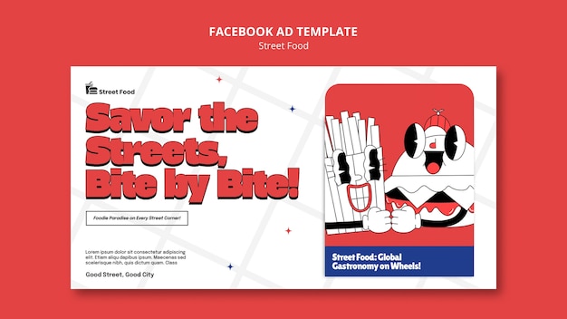 ストリートフードフェストのFacebookテンプレート