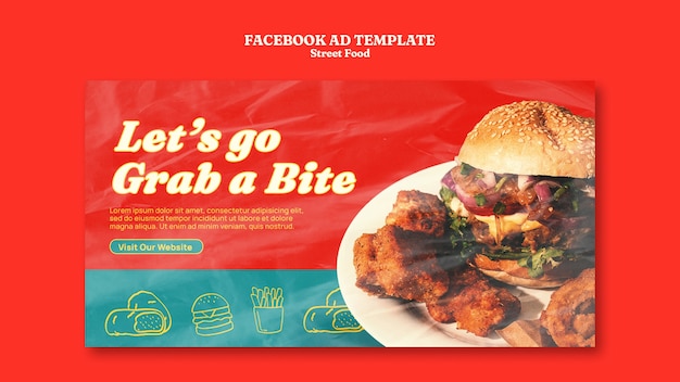 Street food festival facebook template