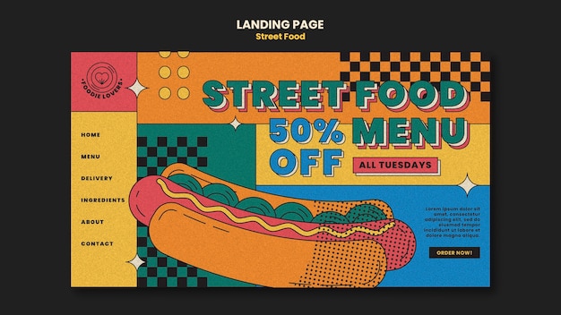 Street food festival landing page template