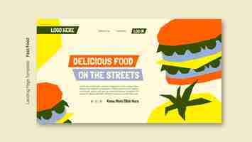 Free PSD street food template design