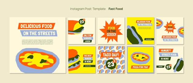 Free PSD | Street food template design