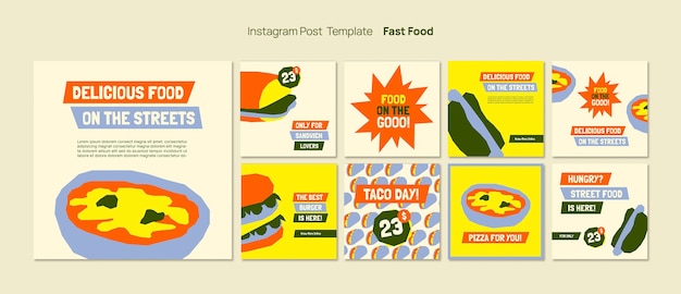 無料PSD ストリートフードのテンプレートデザイン