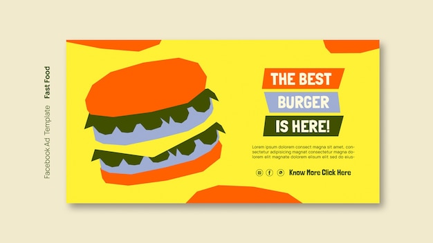 Free PSD street food template design